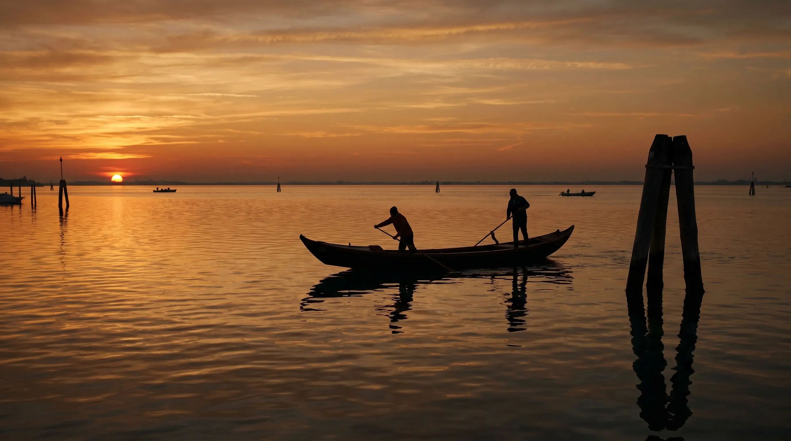 venice laguna sunset